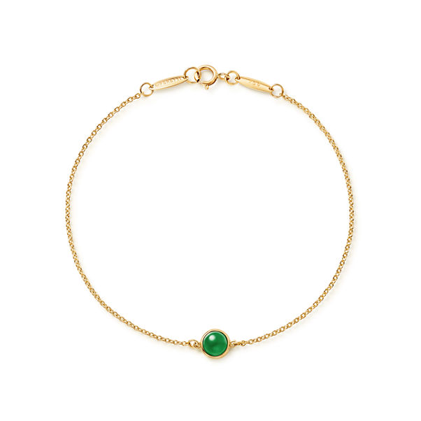 Elsa Peretti®:Color by the Yard Green Jade Bracelet in Yellow Gold