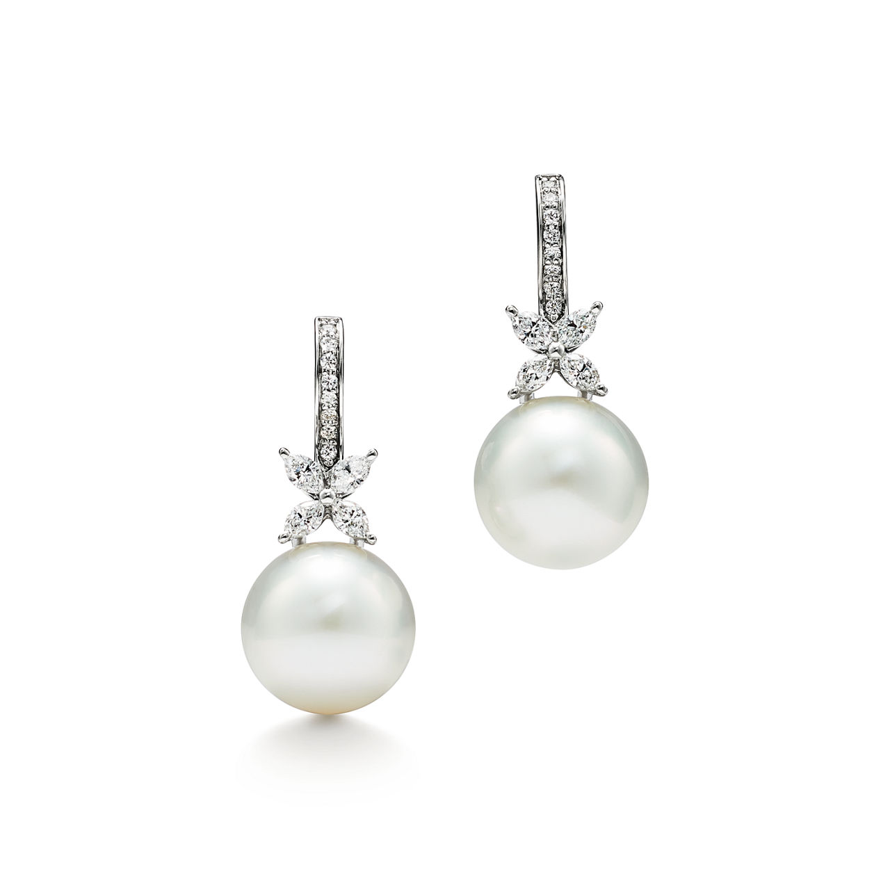 Tiffany Victoria®:Pearl and Diamond Earrings  image number 0