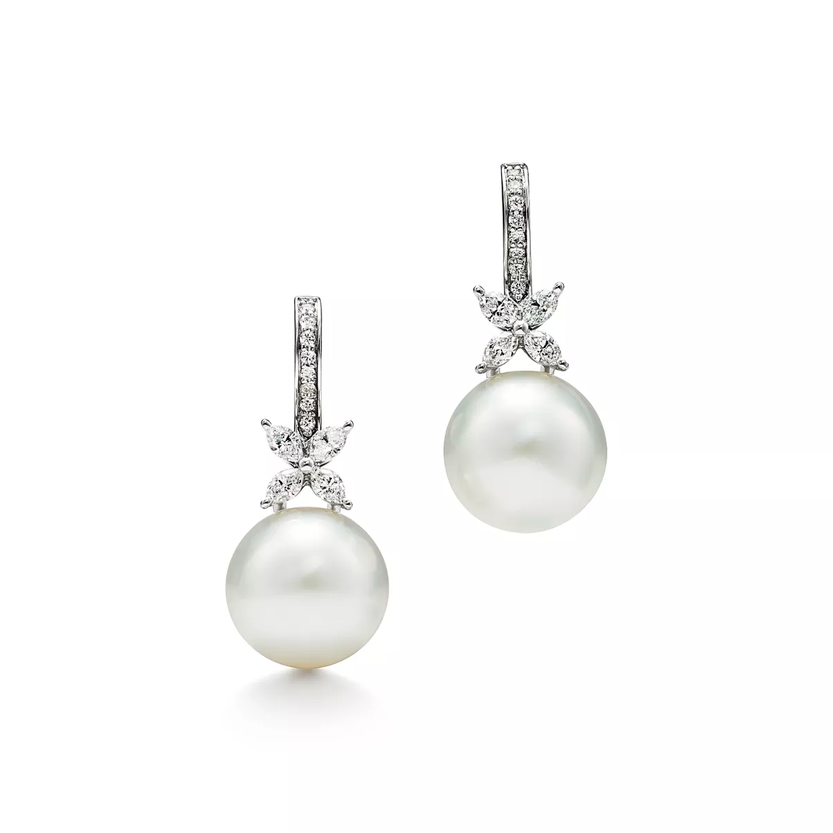 Pearl and Diamond Earrings 