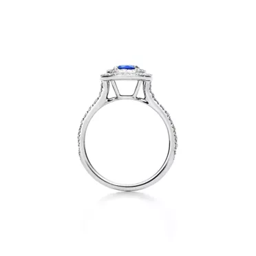 Tiffany Soleste:Ring in Platinum with a Sapphire and Diamonds, 2