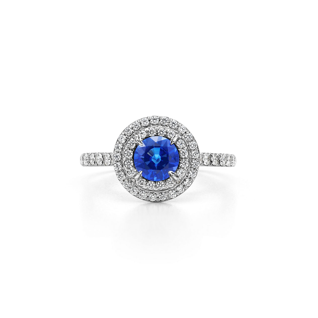  anillo con zafiro y diamantes   