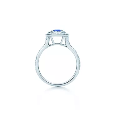 Tiffany Soleste®:Ring in Platinum with a Sapphire and Diamonds, 3