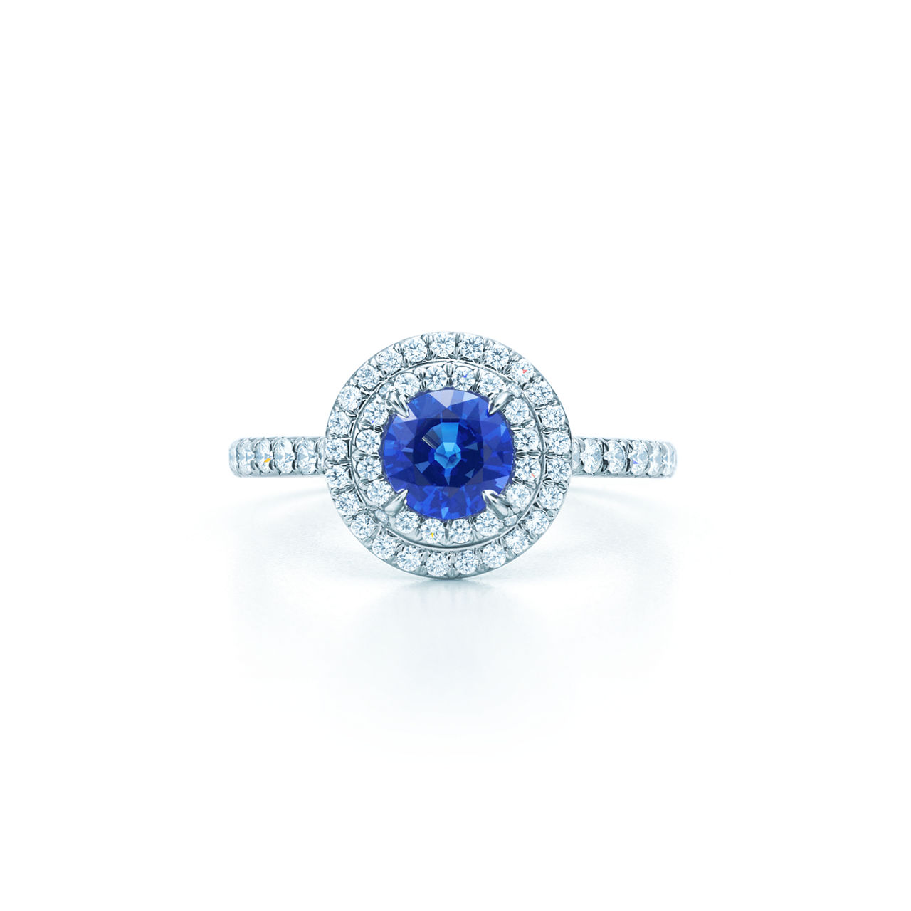 Tiffany Soleste:Sapphire and Diamond Ring    image number 0