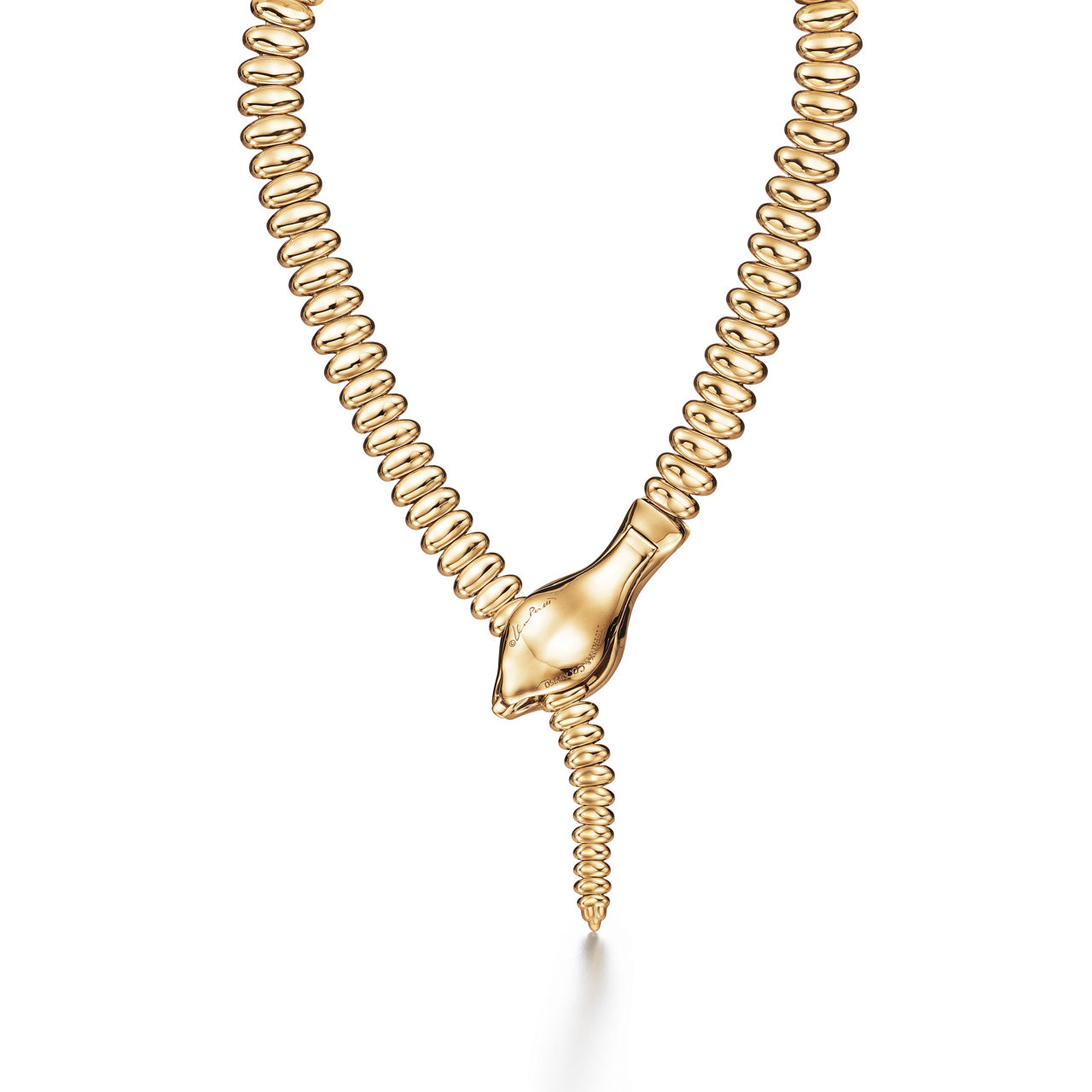 Elsa Peretti®:Snake Necklace in Yellow Gold image number 3