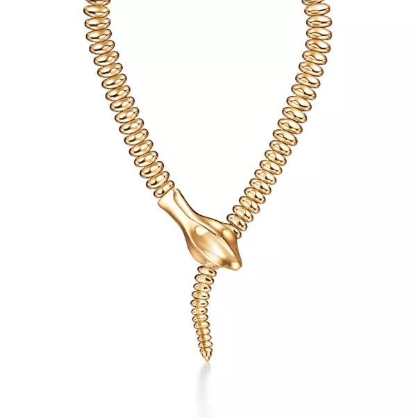 Snake Necklace in Yellow Gold
