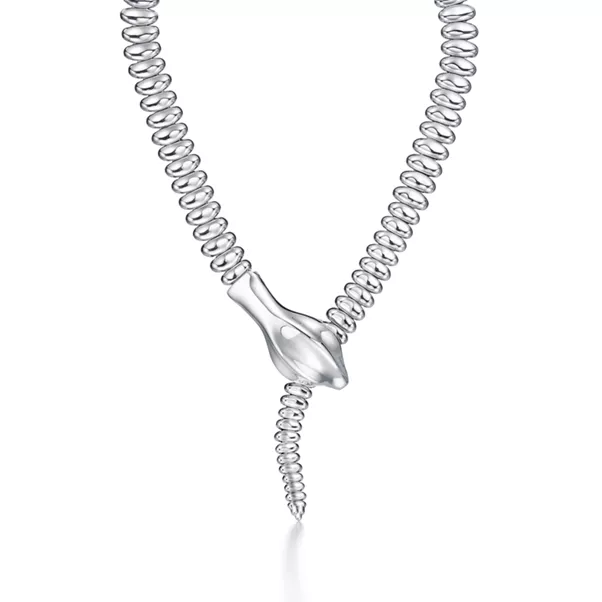 Snake Necklace in Sterling Silver