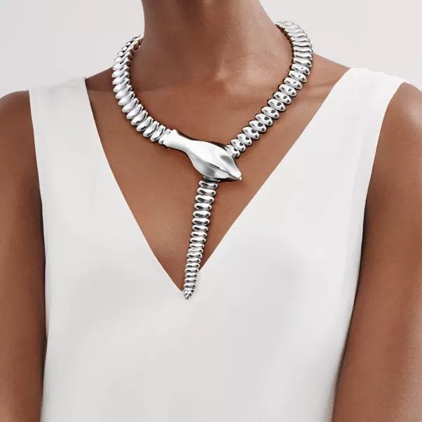 Snake Necklace in Sterling Silver