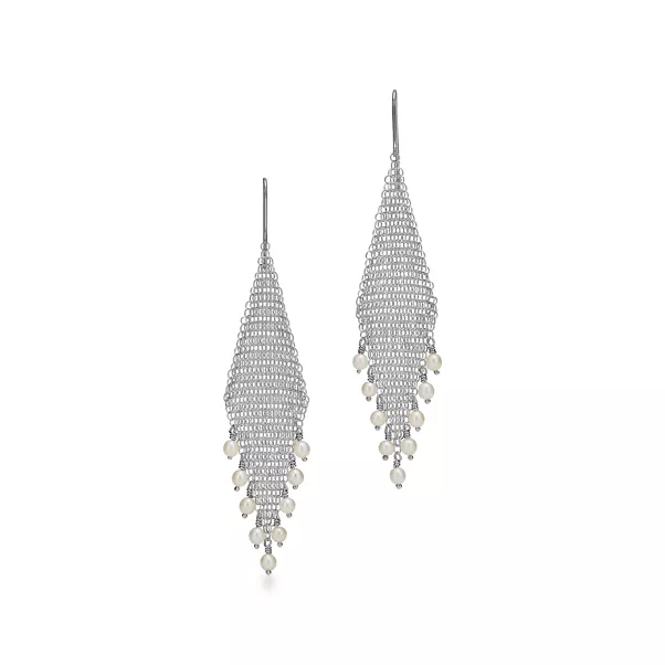 Mesh Fringe Earrings 