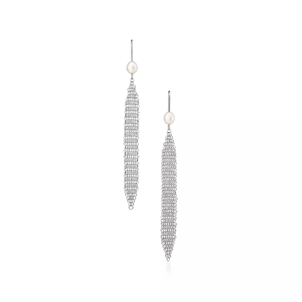  Boucles d'oreilles Houppe, Collection Maille  