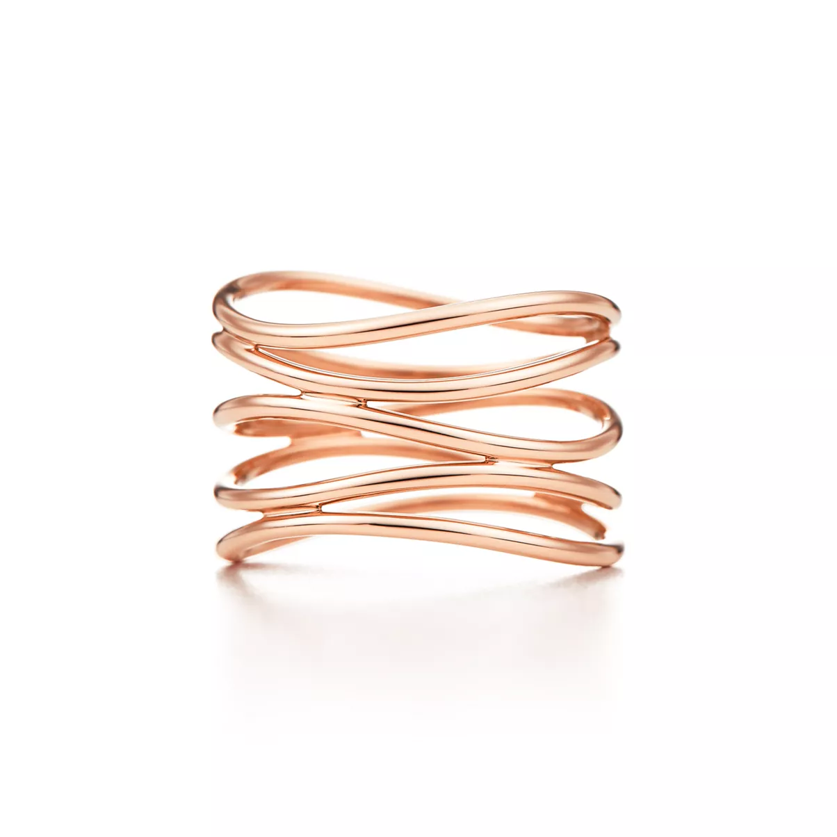 Wave Five-row Ring 