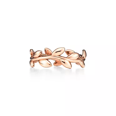 Paloma Picasso&reg;:Olive Leaf Band Ring in Rose Gold, Narrow, 3