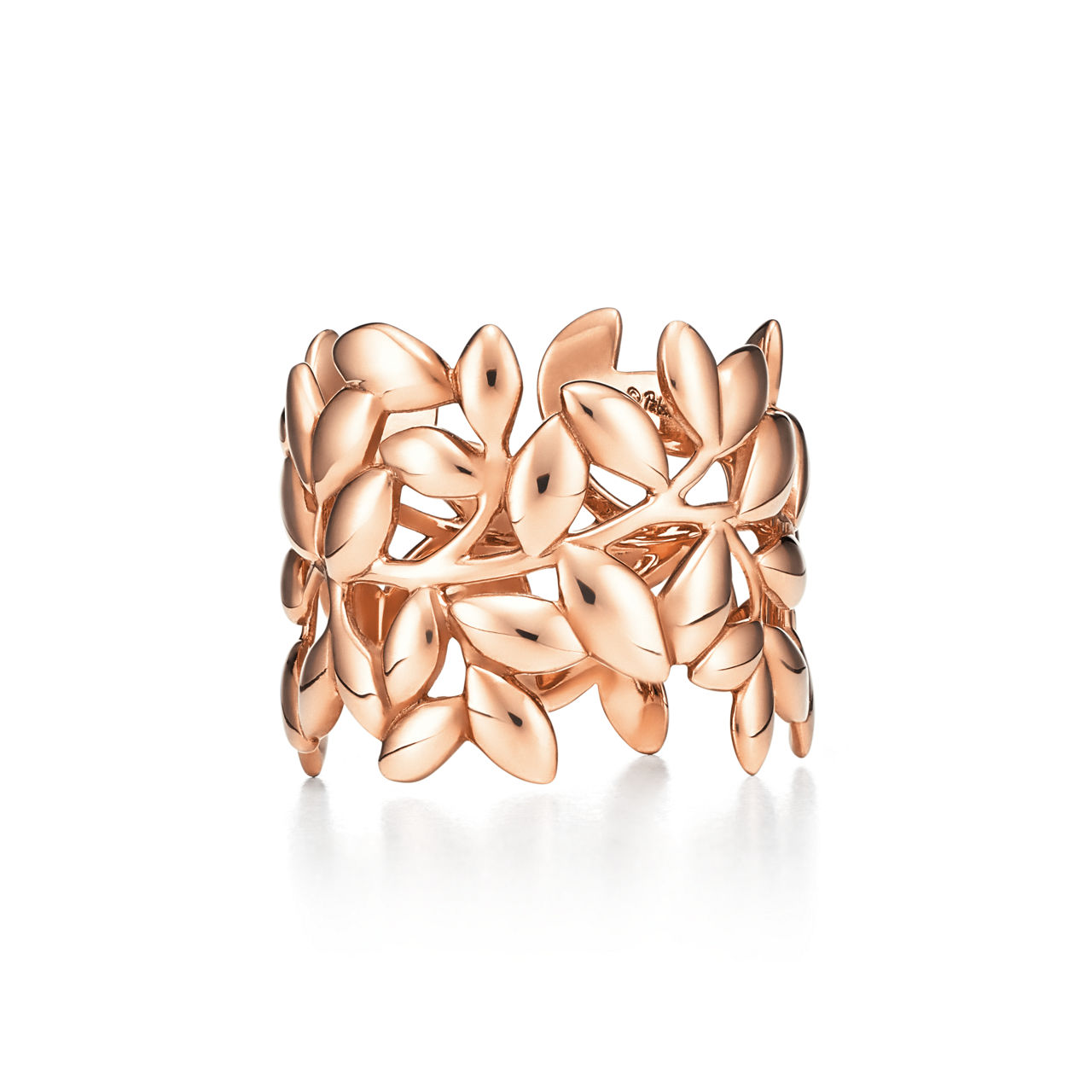 Alianza Olive Leaf en oro rosa