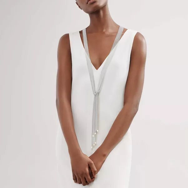 Mesh Tie Necklace
