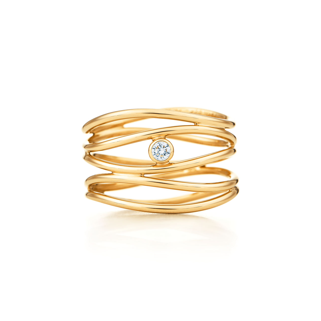 Elsa Peretti®:Wave Five-row Diamond Ring  image number 0