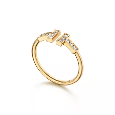Tiffany T:Diamond Wire Ring in Yellow Gold, 2