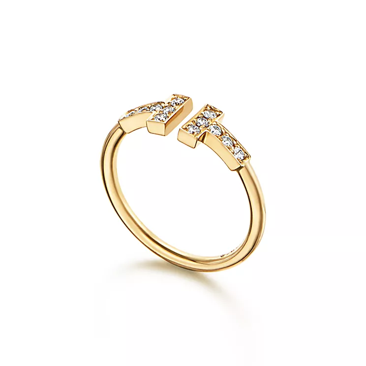 Tiffany T:다이아몬드 와이어 링, 18K 골드 이미지 번호 2