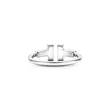 Tiffany T:Diamond Wire Ring in White Gold, 3