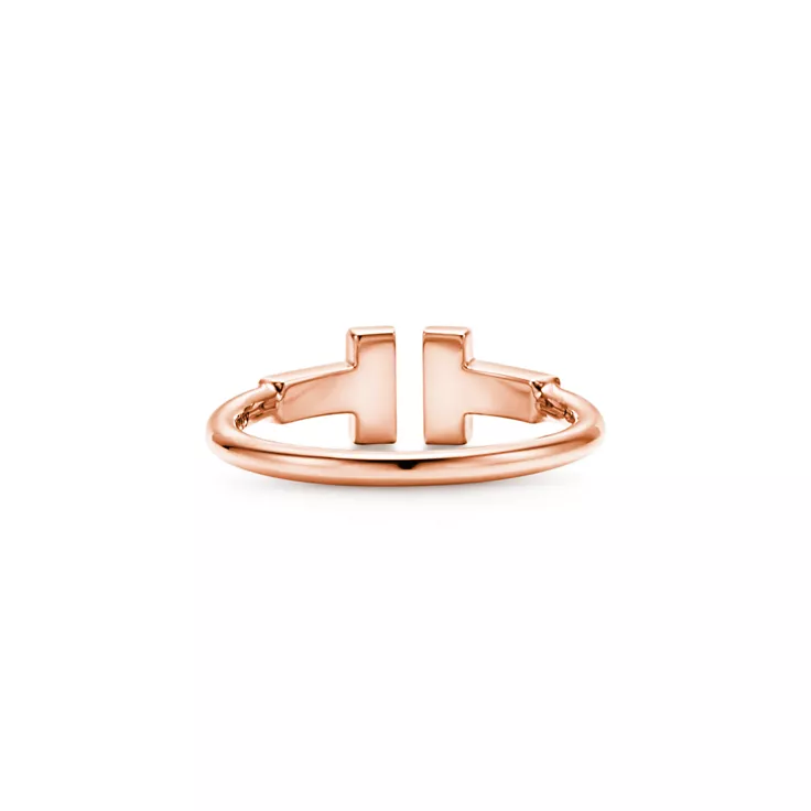 Tiffany T:Bague Wire orn&eacute;e de diamants en or rose, 4