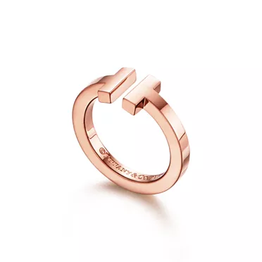 Tiffany T:Square Ring in Rose Gold, 3