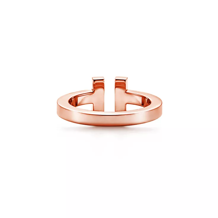 Tiffany T:Square Ring in Rose Gold, 4