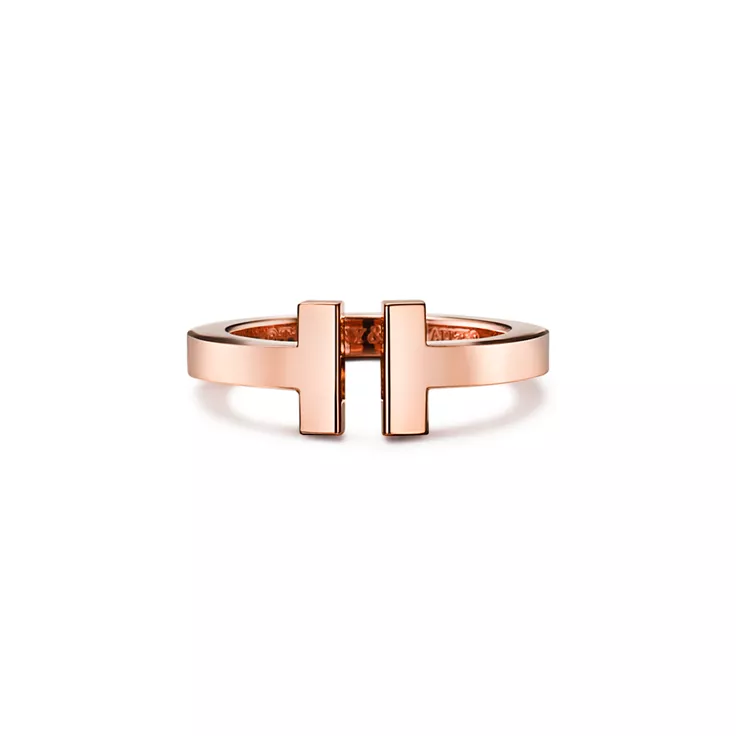 Tiffany T:Square Ring in Rose Gold, 5