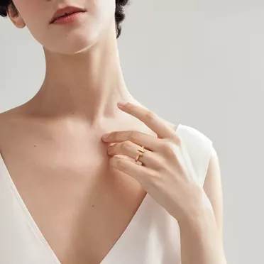 Tiffany T:Square Ring in Rose Gold, 6