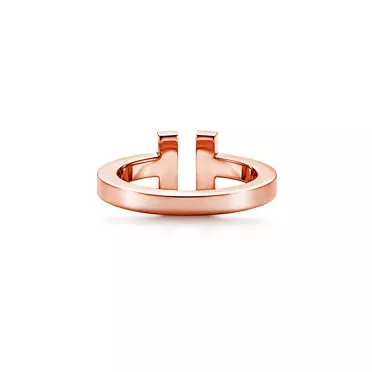 Tiffany T:Square Ring in Rose Gold, 3