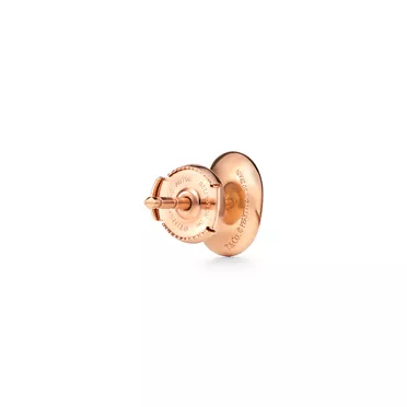 Elsa Peretti®:Bean® design Earrings in Rose Gold with Diamonds, 9 mm, 3