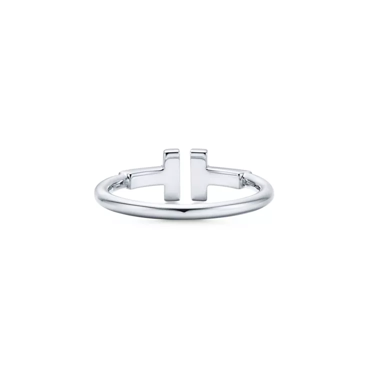 Tiffany T:Wire Ring in White Gold, 4