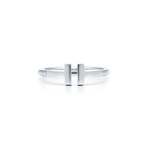 Tiffany T:Wire Ring in White Gold