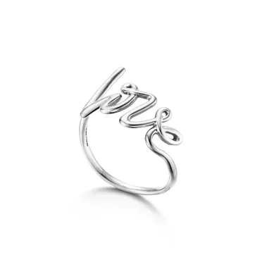 Paloma's Graffiti:Love Ring in Silver, Small, 2