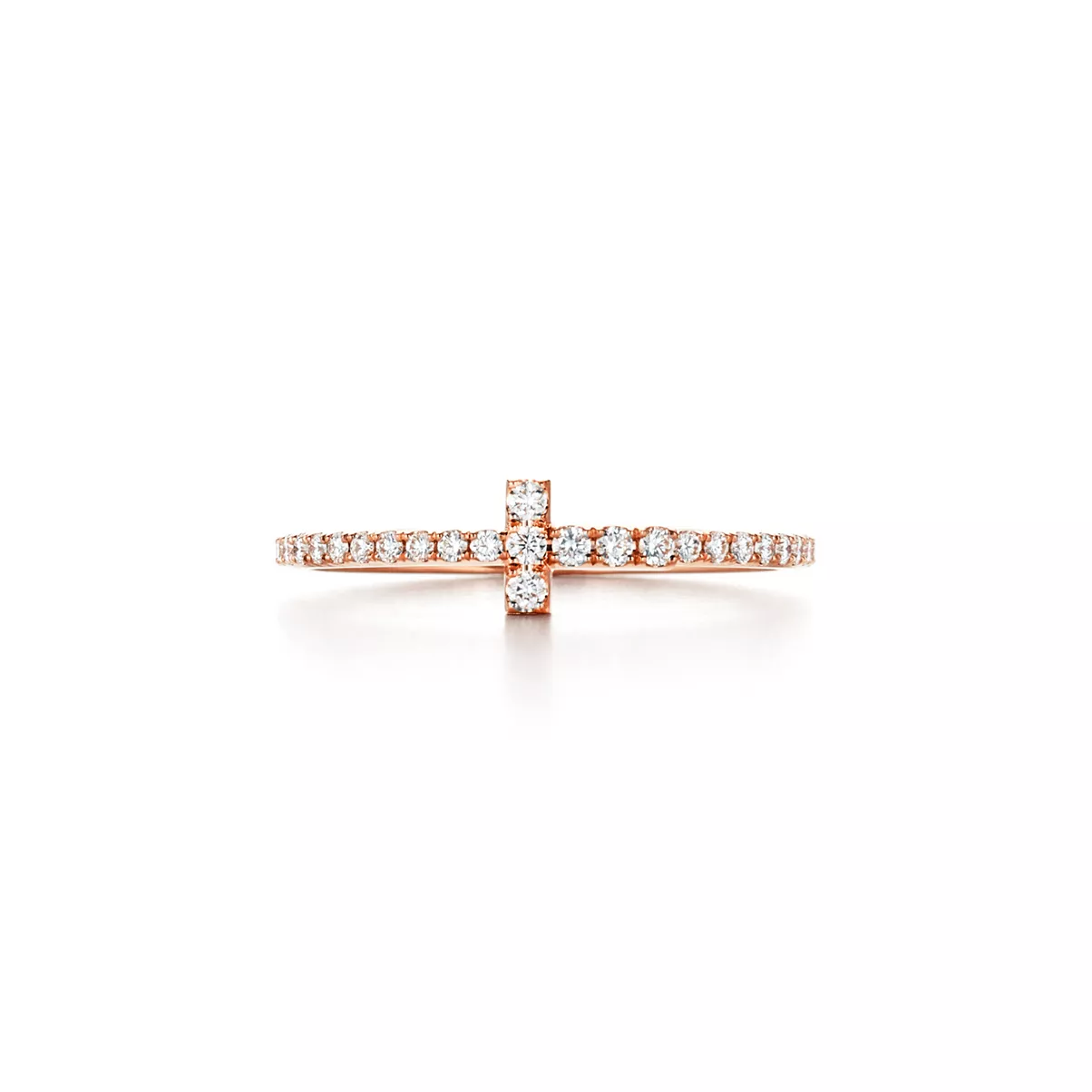 Diamond Wire Band Ring in Rose Gold