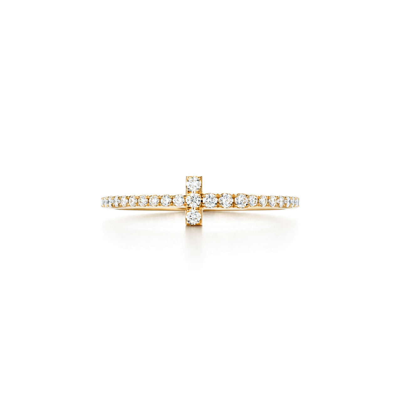 Alianza Wire de diamantes de oro amarillo
