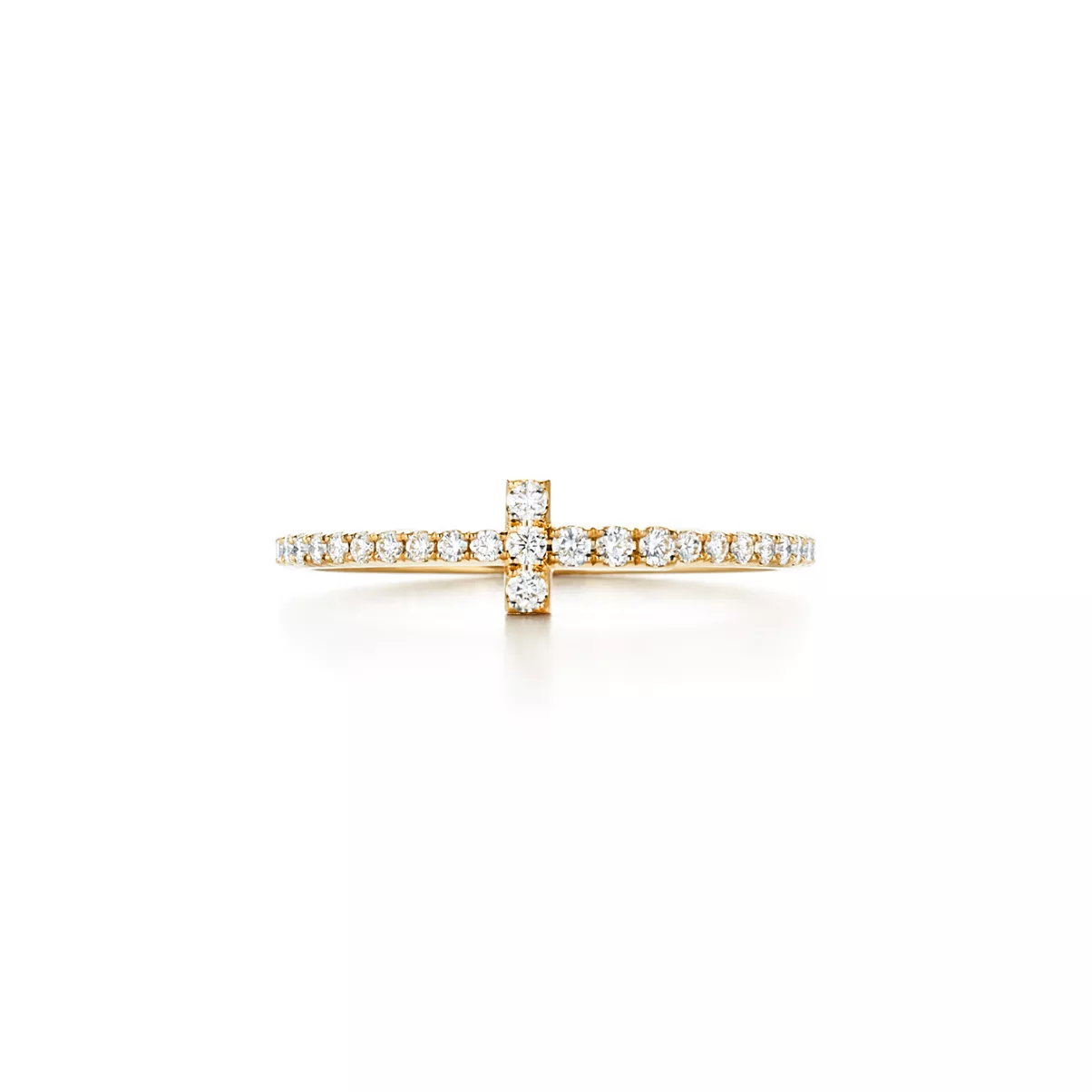 Diamond Wire Band Ring in Yellow Gold