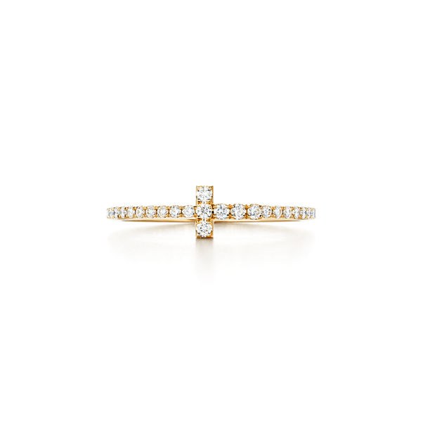 Tiffany T:Alliance Wire ornée de diamants en or jaune 18 carats