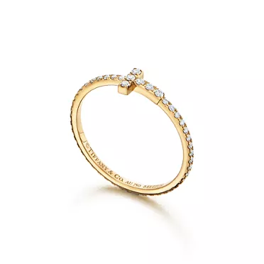 Tiffany T:Diamond Wire Band Ring in Yellow Gold, 3