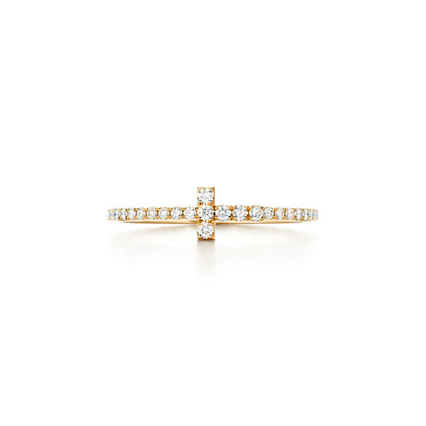 Tiffany T:Diamond Wire Band Ring in Yellow Gold