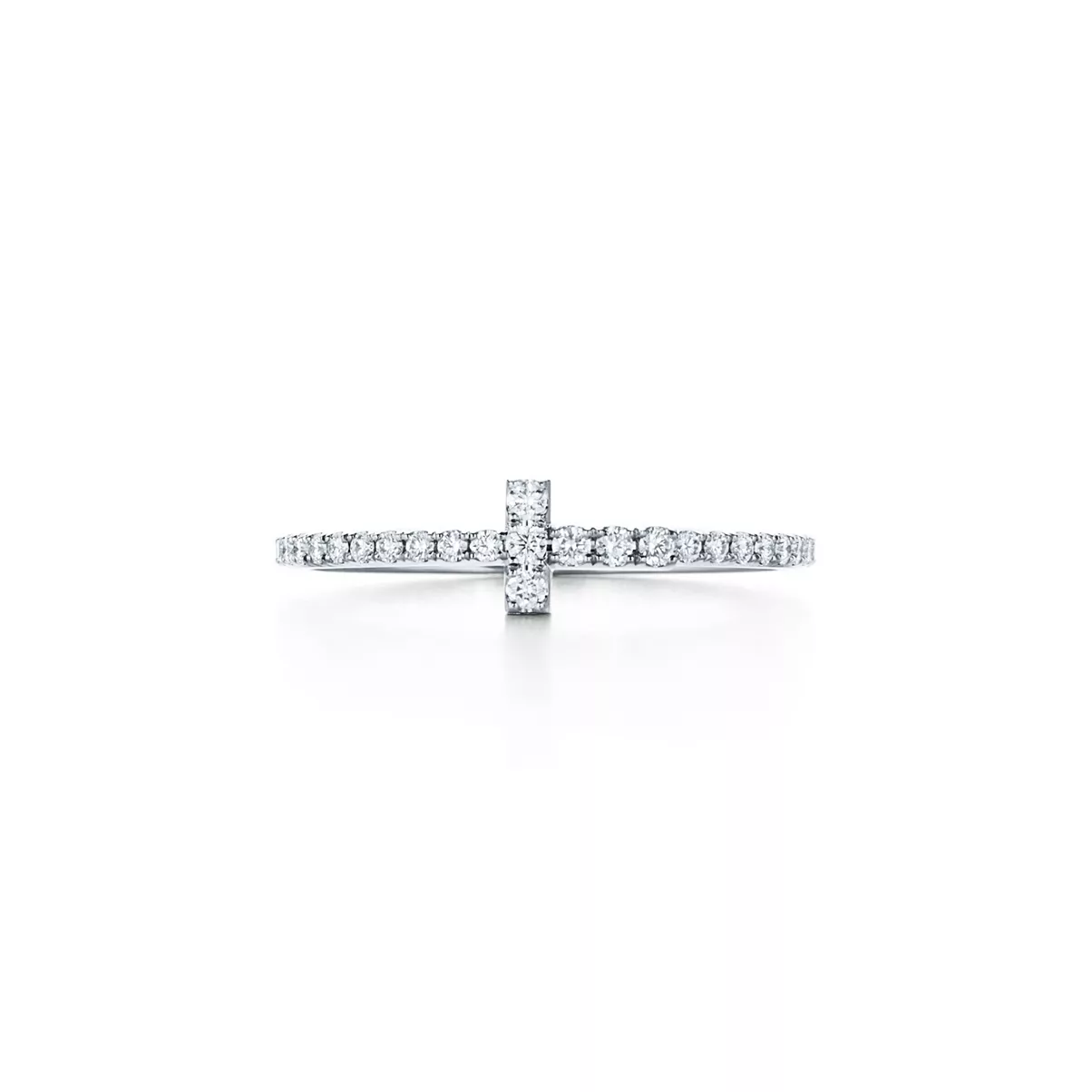 Diamond Wire Band Ring in White Gold