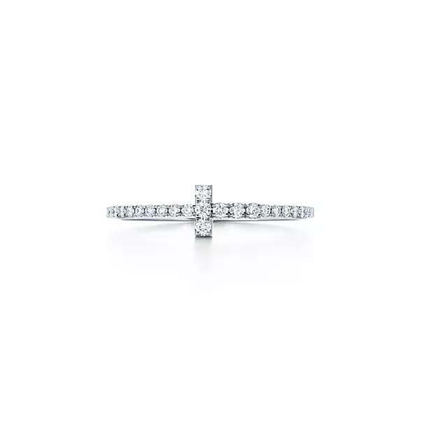 Diamond Wire Band Ring in White Gold