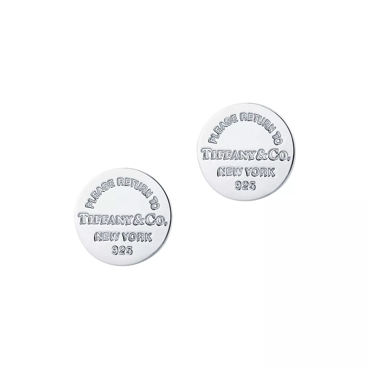 Circle Stud Earrings in Silver