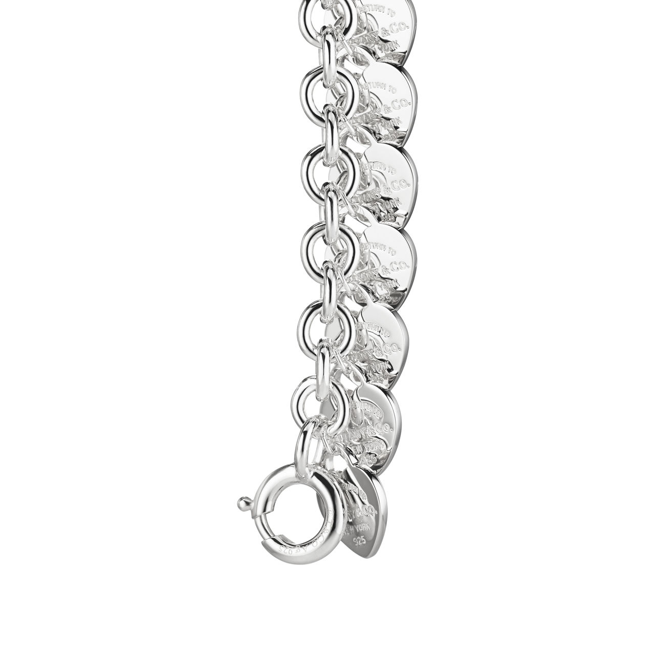 Return to Tiffany™:Multi-heart Tag Bracelet in Silver image number 3