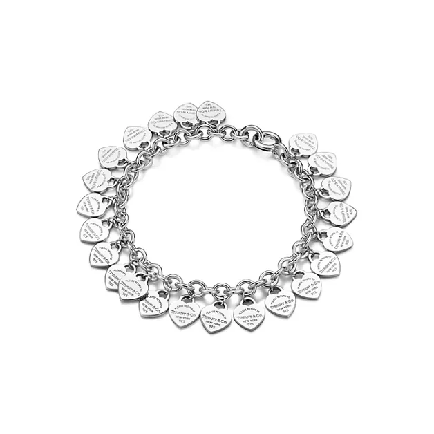 Return to Tiffany®:Multi-heart Tag Bracelet in Silver image number 0