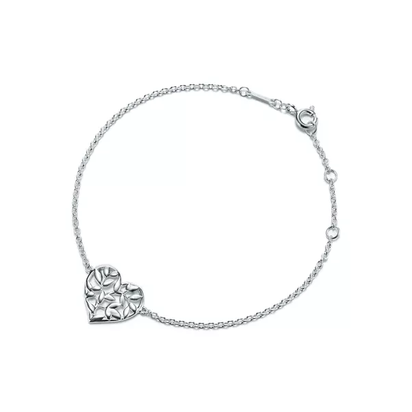 Olive Leaf Heart Bracelet