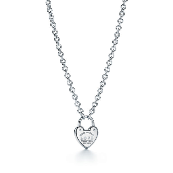 Return to Tiffany™:Halskette mit Love-Schloss in Silber