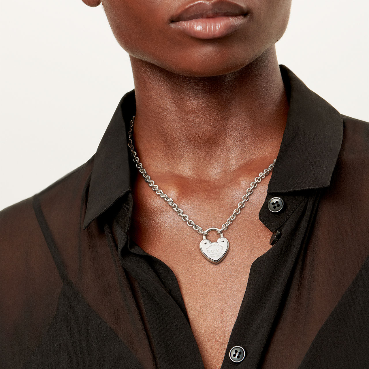 Love Lock Necklace in Silver