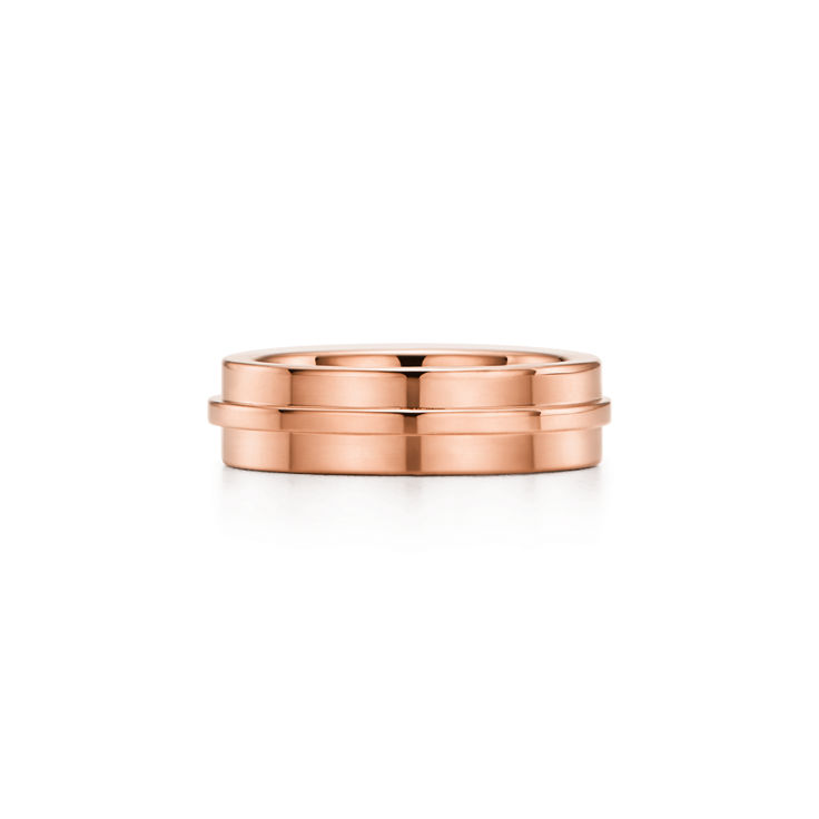 Tiffany T:Wide Ring in Rose Gold image number 5