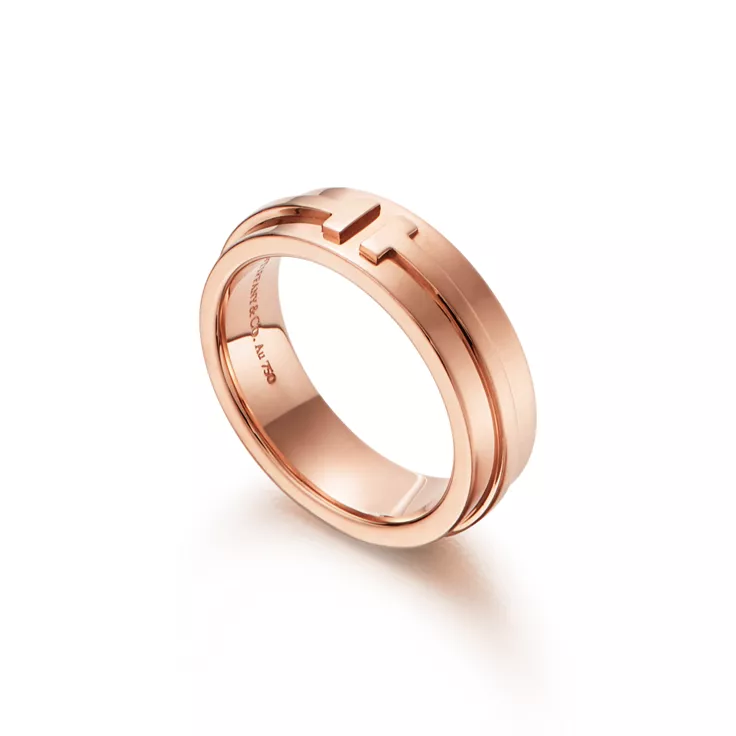 Tiffany T:Wide Ring in Rose Gold, 4