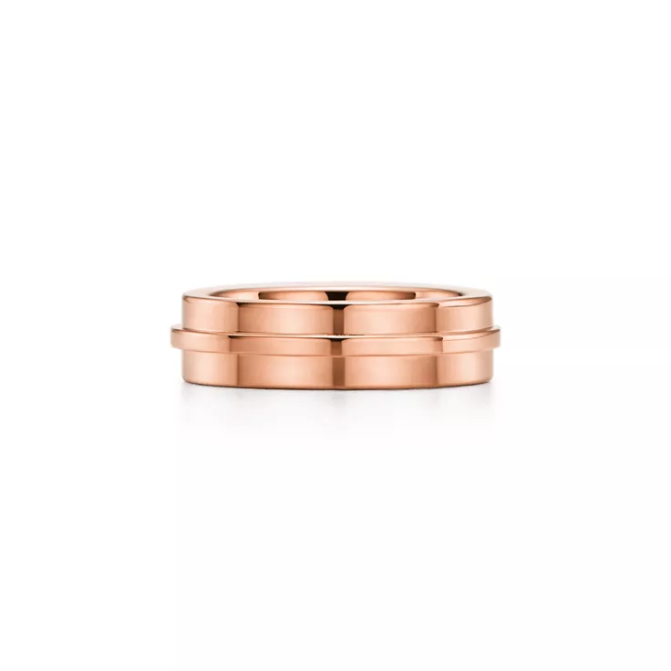 Tiffany T:Wide Ring in Rose Gold, 5
