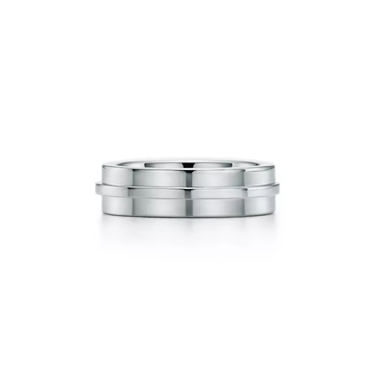 Tiffany T:Wide Ring in White Gold, 4