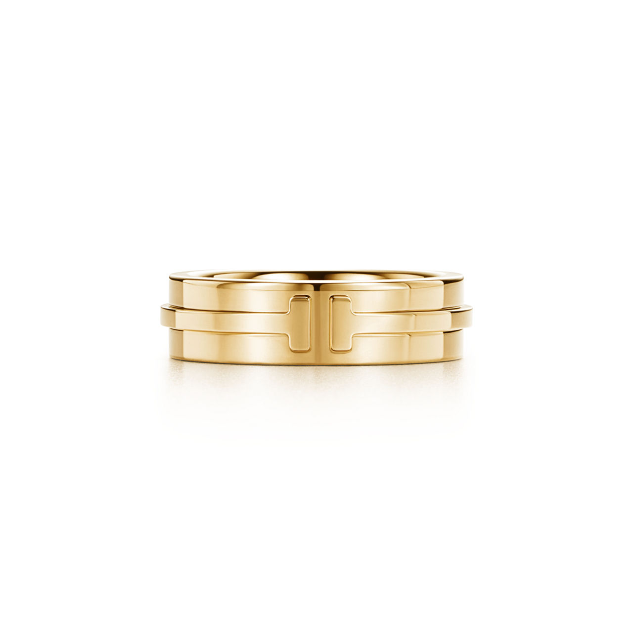 Tiffany T:Wide Ring in Yellow Gold image number 0